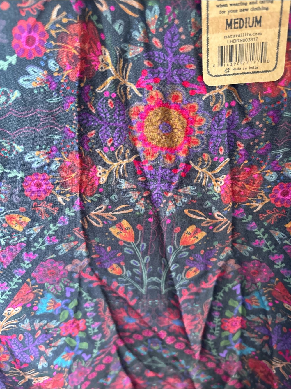 NATURAL LIFE Floral Paisley Maxi Dress in Purple and Pink - Picture 3 of 7